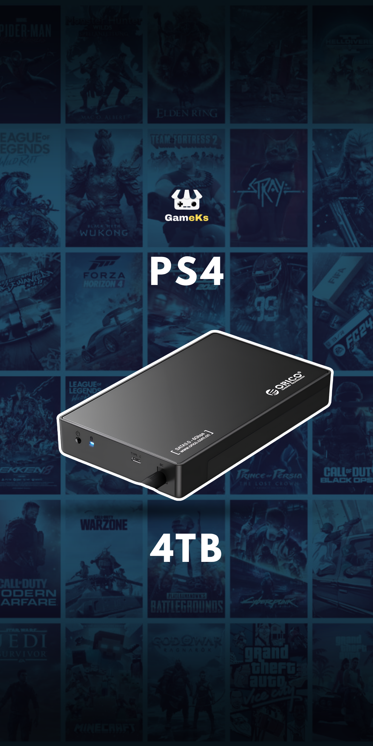 External Storage PS4 Game Drive (4TB)