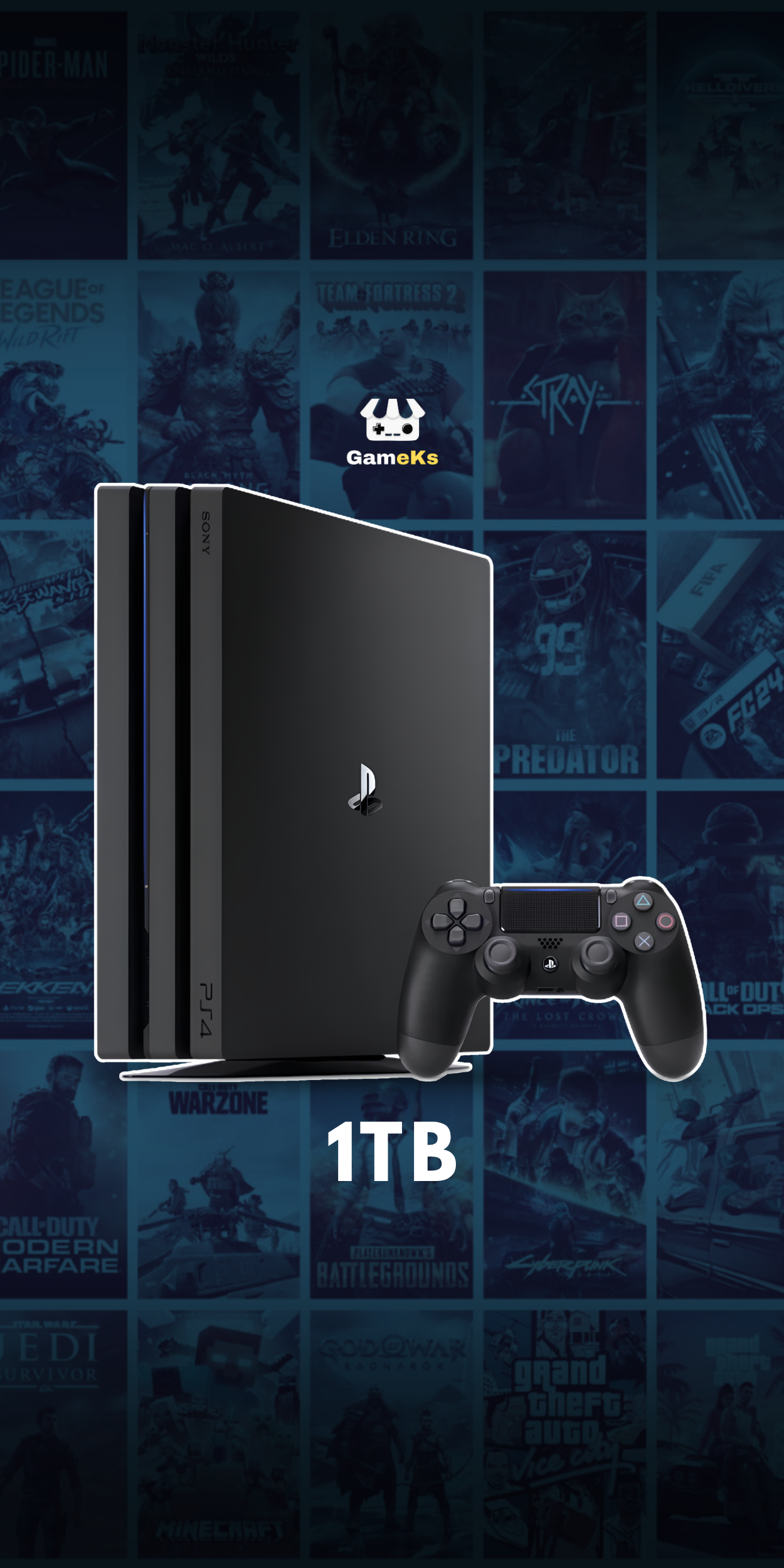 Sony PlayStation 4 PRO (1TB) 4K FULL OF GAMES